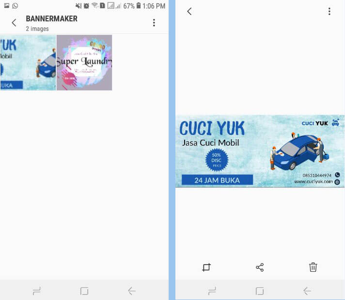 Desain banner punyamu sudah ada di galeri HP dan siap dicetak (1)