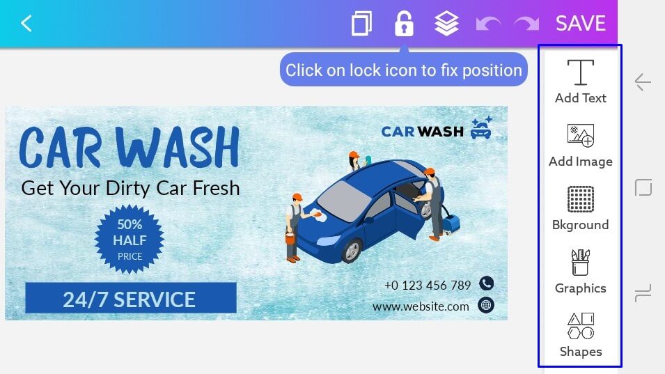 Kamu bisa mulai edit dan menambahkan sesuatu yang ada di panel kanan