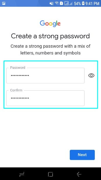 8. Isi password untuk email kalian