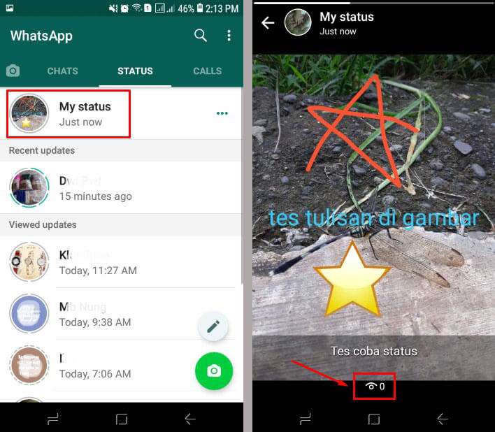 Status sudah berhasil dibuat