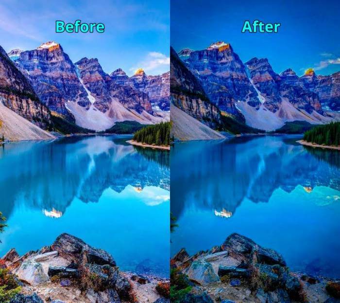 Rumus Lightroom Pemandangan Alam Hijau Langit Biru