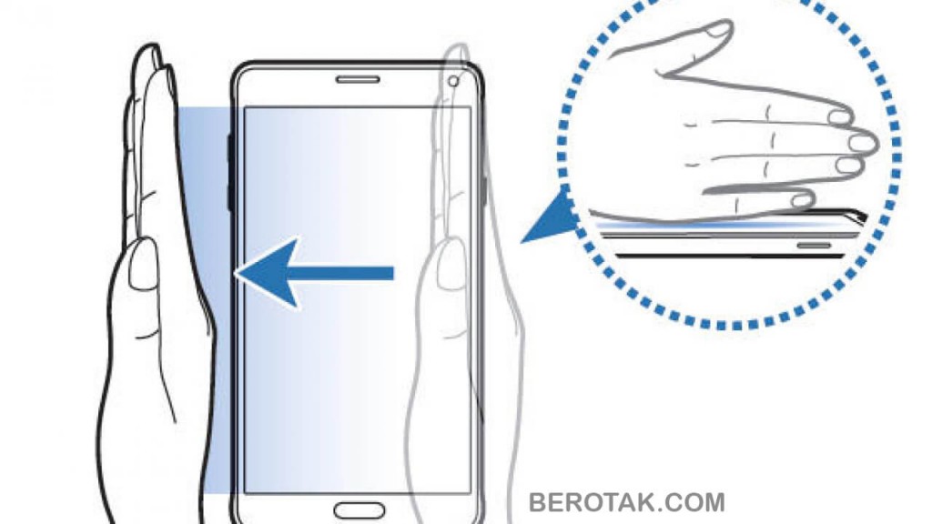 Cara screenshot hp samsung dengan Swipe Layar