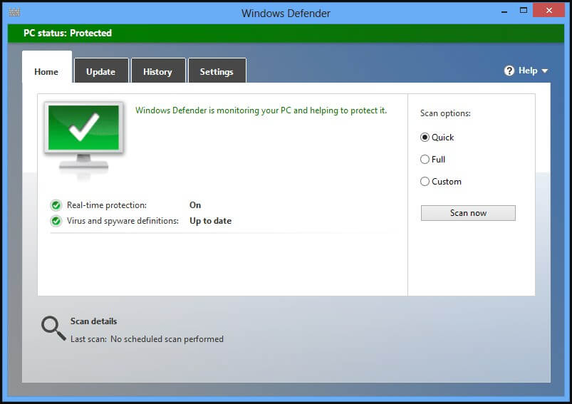 Windows Defender di Windows 10