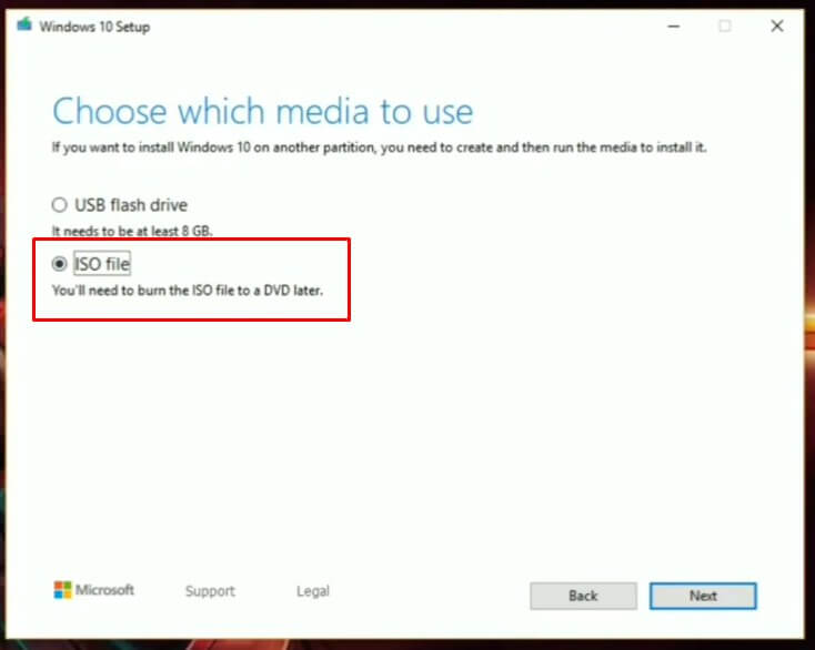Pilihlah ISO file