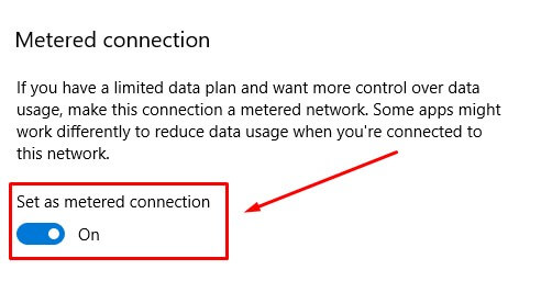 Aktifkan Metered Connection