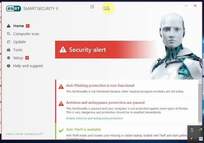Menonaktifkan Antivirus