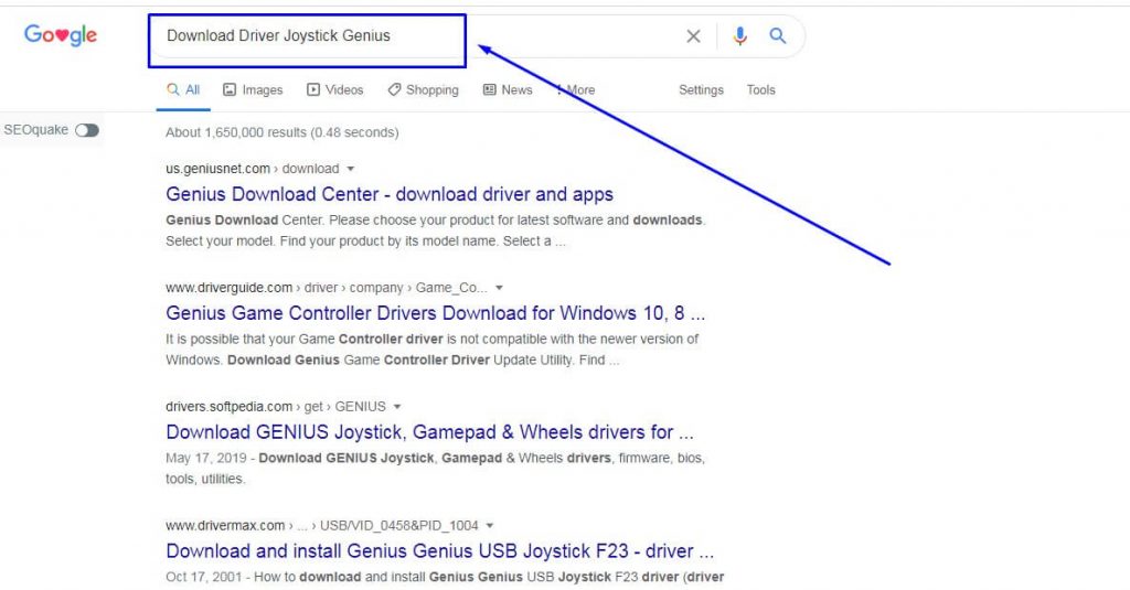 Cari Driver Joystick di Google