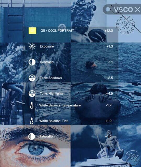 15 Preset VSCO Aesthetic blue