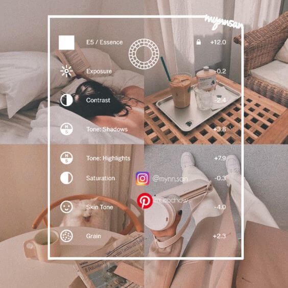 6 Preset VSCO Aesthetic latte