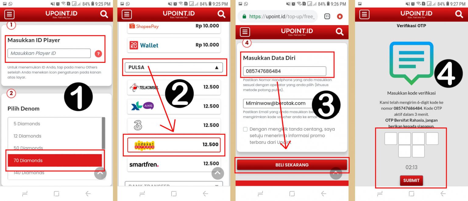 √ BERHASIL! 3 Cara Top Up Free Fire Pakai Pulsa Indosat
