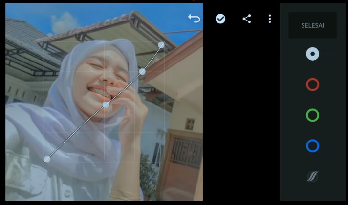 Rumus Lightroom Selfie Glowing ala Selebgram bagian Kurva