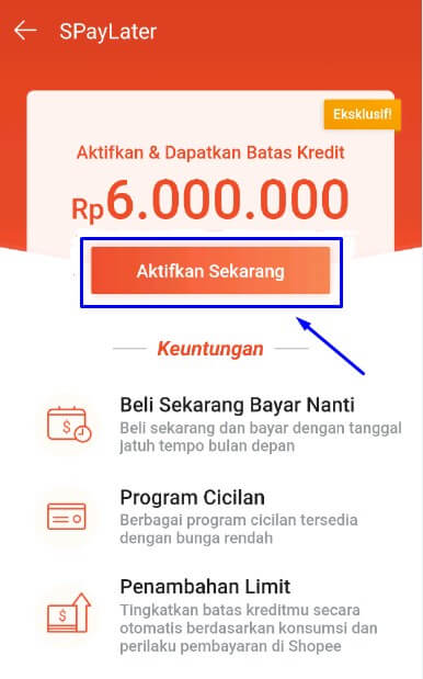 Cara Mengaktifkan Shopee PayLater di HP & Laptop