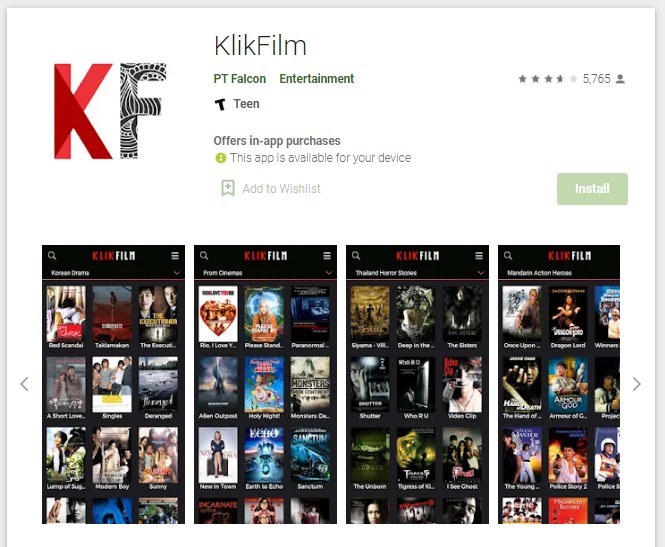 Aplikasi Nonton Film Gratis dan Legal di HP bernama KlikFilm
