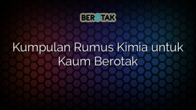 Kumpulan Rumus Kimia untuk Kaum Berotak
