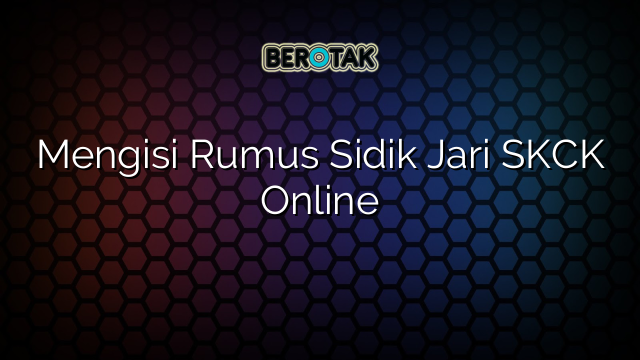 Mengisi Rumus Sidik Jari SKCK Online