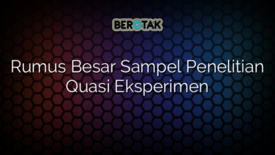 Rumus Besar Sampel Penelitian Quasi Eksperimen