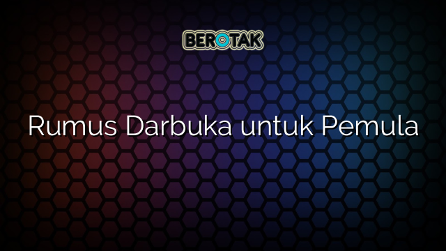 Rumus Darbuka untuk Pemula