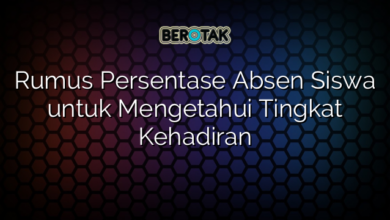 Rumus Persentase Absen Siswa untuk Mengetahui Tingkat Kehadiran