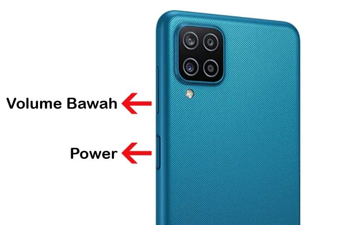Samsung A12 screenshot tombol