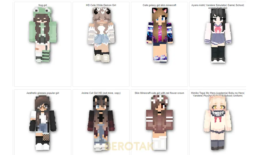 cara Mendapatkan Skin Minecraft Girl