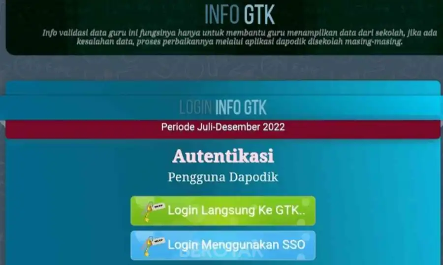 cek info gtk dapodik sso